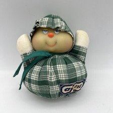 Peluche Luciole Doudou Boule Ajena Vintage tissu vert