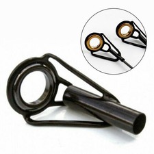 5pcs Pêche Canne Guides Oeil Ligne Anneaux Réparation Bâtiment Mât Pointe Haut