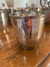 timbale en metal argenté