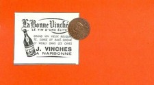 NARBONNE (11) ETS VINCHES / GRAND VIN / TOUTE PETITE PUBLICITE 1948