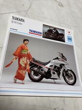 Yamaha XJ650 Turbo 1981 650 XJ fiche carte moto de collection Atlas Japon