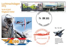 PAF13-8T5 FDC NETHERLAND "60 years French Patrol / ALPHAJET & MIRAGE 2000" 2013