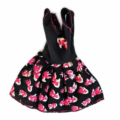 Robe noire fleurs - , pour