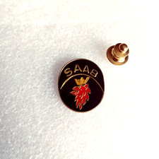 Pin's Pins lapel Pin Emblème LOGO SAAB  23 mm x 19,7 mm base doré variante