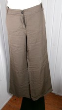 Pantalon TAILLE basse coton/lin marron SARAH PACINI T2 40/42  Made in ITALY