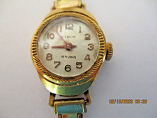 MONTRE FEMME VINTAGE  ETNOR 15 RUBIS  POINCON FONCTIONNE