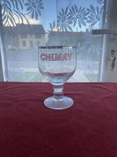 VERRE A BIERE  CHIMAY , BORD ARGENTE , 33 CL