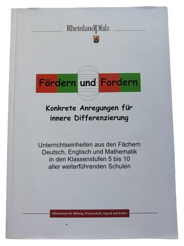 Fördern und fordern - fördern,