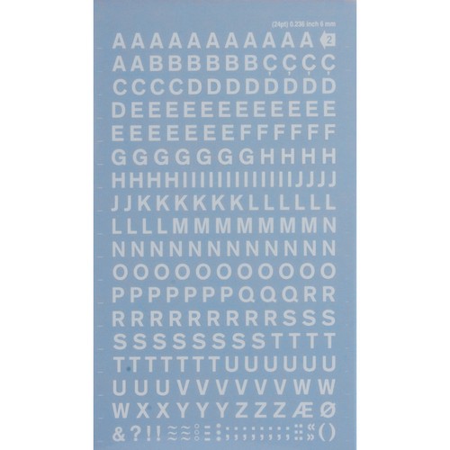 Lettres transfert sec blanc - transfert, à