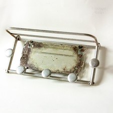 Porte-manteau avec étagère à chapeau et miroir années 50 FRANÇAIS vintage porte-manteau train