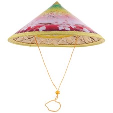  Chapeau cône en bambou