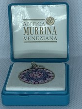 Antica Murrina Veneziana Pendentif En Verre Et Argent Sterling