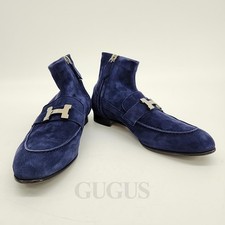 HERMES Bottes chelsea en daim