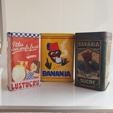 Lot de 3x boites BANANIA & LUSTUCRU anciennes