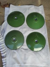 LOT DE 4 ANCIENS ABAT-JOUR EN TÔLE ÉMAILLÉE SUSPENSION  LAMPE INDUSTRIELLE LOFT