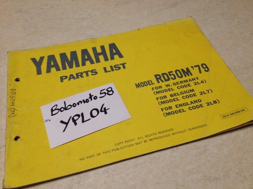 Yamaha parts list rd50m - yamaha, 79