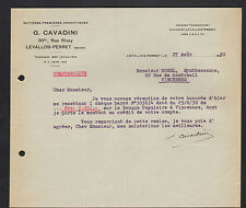 LEVALLOIS-PERRET (92) MARTIERES AROMATIQUES / PARFUMS "G. CAVADINI" en 1930
