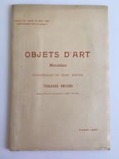 catalogue des objets d'art de