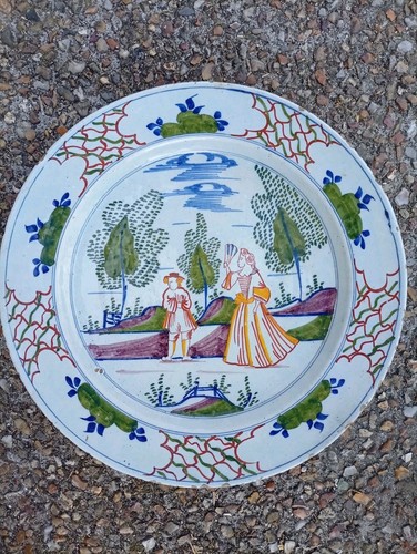 Rare grand plat faience - plat,