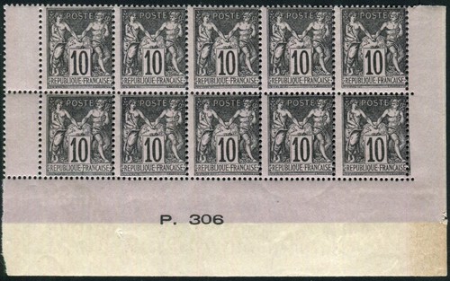 Superbe rare bloc dix n - rare, n°