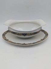 Saucière Raynaud Porcelaine de Limoge, service, motifs fleuris