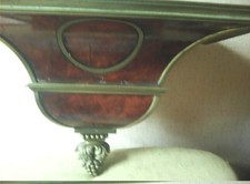 Console d'applique formant cul de lampe de cartel bronze-bois de rose