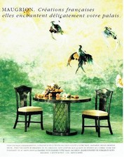 PUBLICITE ADVERTISING 017  1990  Meubles Maugrion salle à manger Boston rotin