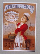 TH806B) CP reproduction affiche ancienne publicité BEURRE D'ISIGNY