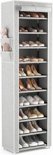 Etagere Chaussure à 11 Niveaux, Range Chaussures Gain de Place avec Couverture, 