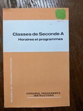 Classes de seconde A horaires