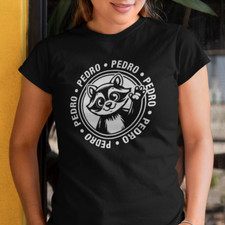 T-Shirt Femme Pedro Raton Laveur Dansant Meme Tendance Comédie Amusant