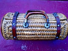 Sac rétro années 50 osier et cuir