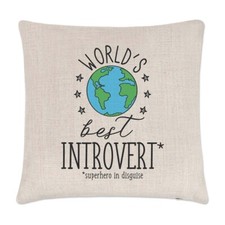 Housse De Coussin Introverti La Meilleure Au Monde Citation Drôle Étonnante Amie