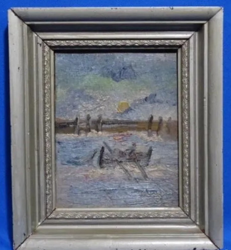 Tableau huile paysage - tableau,