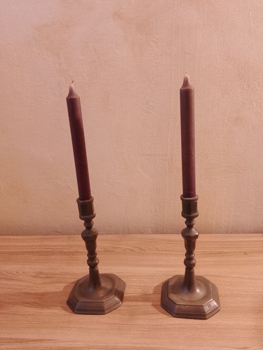 Paire chandeliers bougeoirs - paire,