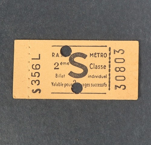 Ancien ticket paris métro - ancien,