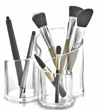 Fancy Multiple Dustproof Mascara Makeup Brush Kit Holder Organiser Clear Acrylic