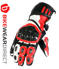 Gants De Moto En Cuir Rouge