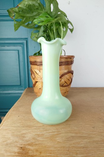 Vase soliflore verre opalin - verre,