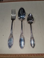 Boulenger  - Fourchette +2 Cuillère métal argenté Louis XVl 1920's Tbe 