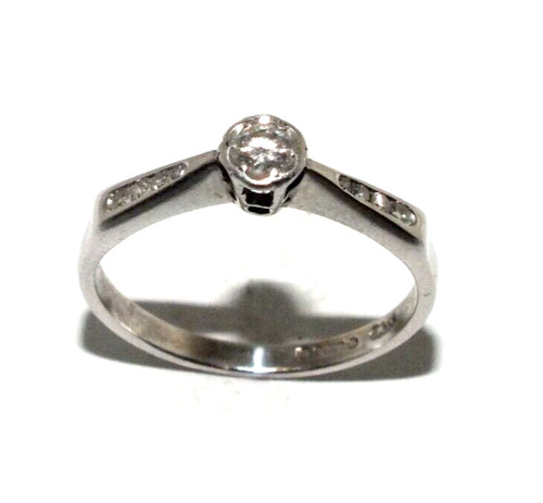 Bague blanc 9 carats - bague,