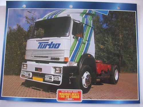Carte fiche camion - carte, tracteur