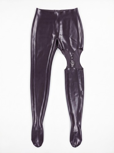 New pantalon latex violet - -,