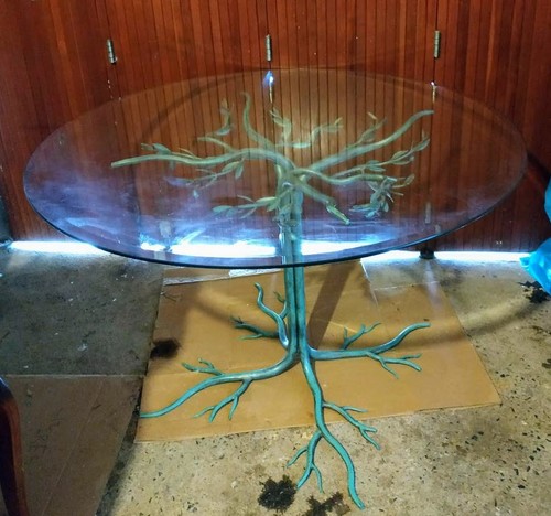 Table ronde fer - table,