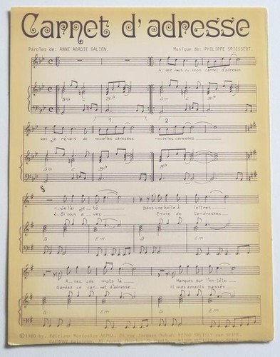 Partition vintage sheet music