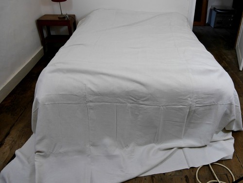 Ancien grand drap lin - grand,