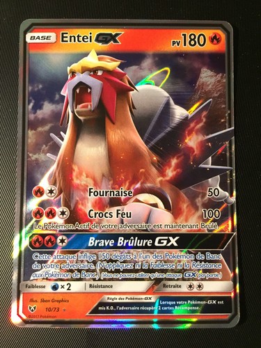Carte pokémon entei 73 - gx, 10/73