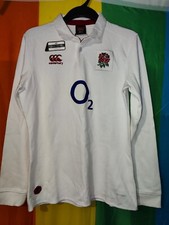 Maillot chemise à manches longues Canterbury England Rugby enfant taille 14 a...