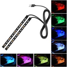Bande lumineuse ?? pied LED de voiture 24 LED USB lampe de signalisation d??cora
