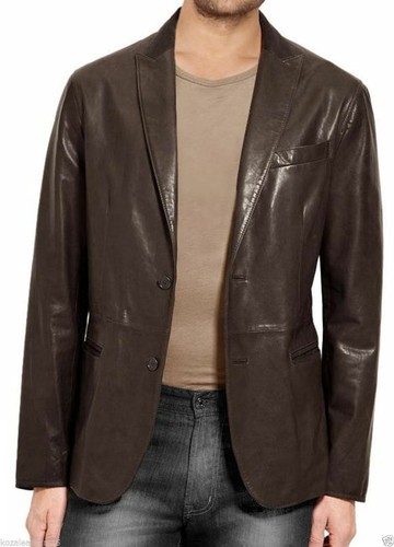 Manteau blazer veste cuir - manteau, en